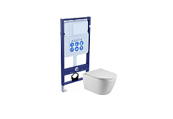 SET AQUATEK БЕТТА (рама AQUATEK Standard INS-0000012(без клавиши и крепежа)+унитаз БЕТТА AQ1253W-00 с тонким сиденьем soft-close