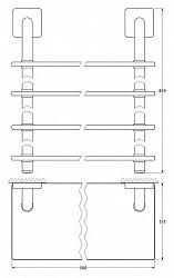 Полка Ellux Avantgarde AVA 048 4-х ярусная, 50 см