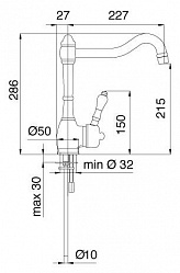 Смеситель Treemme Piccadilly 3M2134PL.NS.C для кухонной мойки