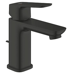 CUBEO Смеситель однорычажный для раковины, DN 15 размер S, рычажный донный клапан 1 1/4“, мат черный