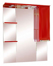 Misty Жасмин - 85 Зеркало - шкаф прав. (свет) красная эмаль