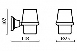 Стакан Bagno & Associati Canova CA14392 BR