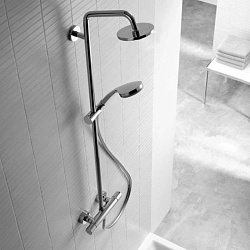 HG Croma Душевая система Showerpipe: верх.душ 160 1jet, ручн.душ, шланг, термостат, цвет: хром1954