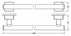 Полотенцедержатель FBS Esperado ESP 031 50 см