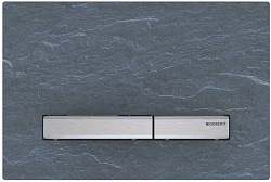 Смывная клавиша Geberit Sigma50 для двойного смыва, натуральный сланец Mustang/металлический хромирован 115.788.JM.2