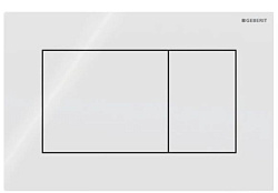 Смывная клавиша Geberit Sigma01 для двойного смыва, квадратная: Пластик/Белый 115.660.11.1