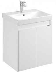 Набор: 1A278801SD010 Тумба-умывальник Сканди Doors 55 Белый глянец/Белый матовый/ 1WH501620 Умывальник Адриана 55