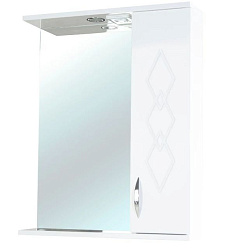 Элеганс-65 зеркало-шкаф белое прав.(свет.)