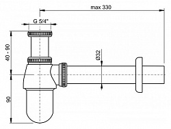 Сифон для раковины AlcaPlast A431