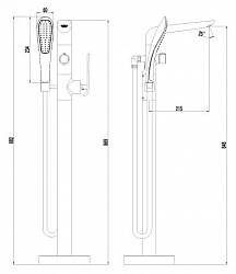 Смеситель Lemark Melange LM4944CW напольный