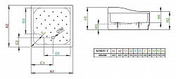 Поддон для душа Radaway Korfu С800