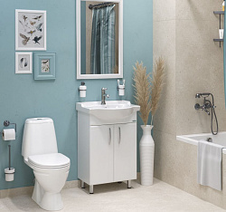 Умывальник мебельный Реал 56 ВКС Белый S1