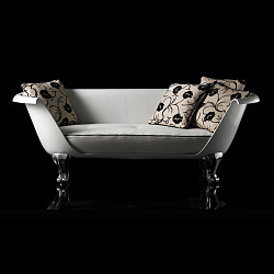Devon Holly Диван 170x72,5xh60 см, корпус в виде чугунной ванны, сиденье с набивкой, ножки Dec из полированного алюминия2104