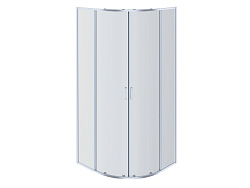 AQ NAA 2142-90 (новый артикул AQ ARI RO 09020CH) Душевой уголок 1/4 круга, двери раздвижные 900x900x2000, профиль хром, стекло прозрачное