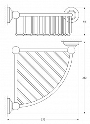 Полка 3SC Stilmar STI 608 угловая, античная медь