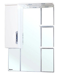 Лагуна-75 зеркало-шкаф белое лев. (свет.)