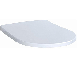 Acanto сиденье с крышкой, Slim, внахлест, антибак, быстросъём. плавное опускание, петли: хромированная латунь, Белый / Глянцевый 500.605.01.2