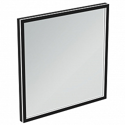 Квадратное зеркало в черной раме 60 см с подстветкой Ideal Standard CONCA  T3965BH