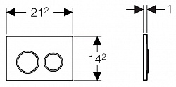 Кнопка смыва Geberit Omega 20 115.085.KH.1 хром/матовый хром