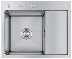 Мойка для кухни Hoffger 5848L Satin (Сталь сатин) левая чаша