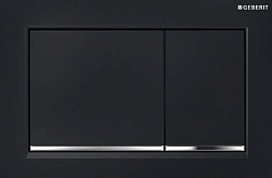 Смывная клавиша Geberit Omega30 для двойного смыва к 111.003/030/060 черный/глянцевый хром 115.080.KM.1