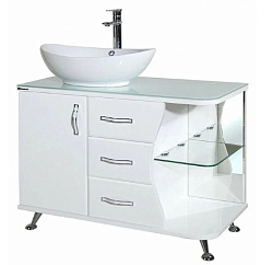 Рио-90 тумба с 3 ящ. белая лев.