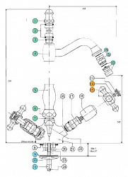 Смеситель Bandini Antica 549.920 Cr для биде