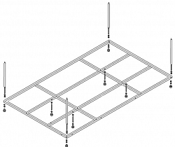 Металлический каркас для акриловой ванны CEZARES PLANE_DUO-MF