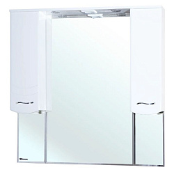 Мари-105 зеркало-шкаф белое (свет.)