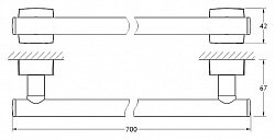 Полотенцедержатель FBS Esperado ESP 033 70 см