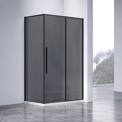 Душевой уголок Слим-Н (Slim-N) VSR-4SN8013CGB, 1300*800, черный, стекло тонированное