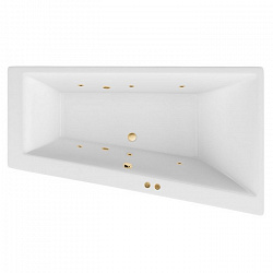 Акриловая ванна EXCELLENT Sfera 170x100 см правая «SOFT», золото