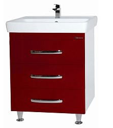 Рокко-60 тумба с 3 ящ. красная Н (ТИГОДА)