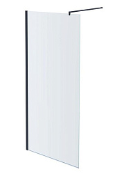 AQ WIW 09020GM Душевая перегородка Walk in с держателем 900x2000 профиль оружейная сталь, стекло прозрачное