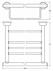 Полка FBS Nostalgy NOS 042 для полотенец 60 см
