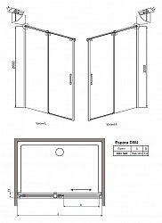 Душевая дверь в нишу Radaway Espera DWJ 160 R