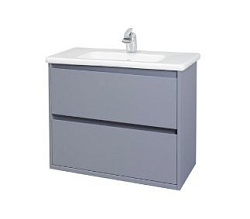 Лоренцо-60 тумба подвесная с 2 ящ., серебро (ПВХ)