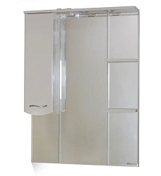 Мари-75 зеркало-шкаф комбин. белое/бежевое лев. (свет)