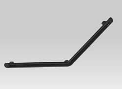 Изогнутая опорная ручка Be-line®, 135°, 400 x 400 мм, черный матовый