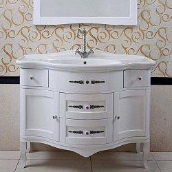 Мебель для ванной La Beaute Sabrina C белый глянец, фурнитура хром