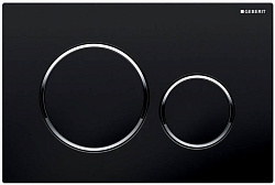 Клавиша смыва Sigma 20, двойной смыв, черн/черн/хром глянц 115.882.KM.1