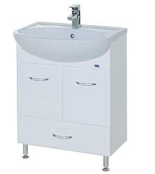 Уют-55 тумба с ниж. ящ. белая Н