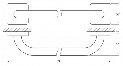 Полотенцедержатель Ellux Avantgarde AVA 023 60 см