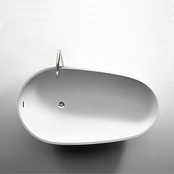 Agape Spoon Ванна отдельностоящая 181.5x98.5x44 см, цвет: белый/темно-серый