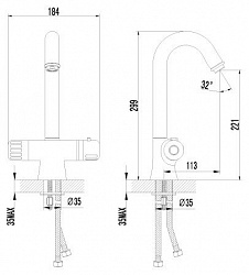 Смеситель Lemark Thermo LM7735C для раковины