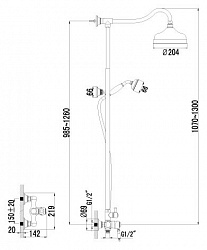 Душевая стойка Lemark Villa LM4860B