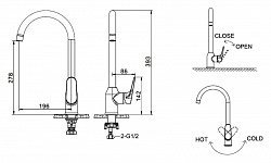 Смеситель Bravat Eler F7191238CP для кухонной мойки