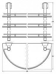 Полка FBS Esperado ESP 082 3-х ярусная 40 см