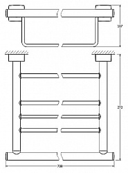 Полка FBS Esperado ESP 043 для полотенец 70 см