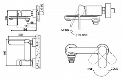 Смеситель Bravat Opal F6125183CP-01 для ванны с душем